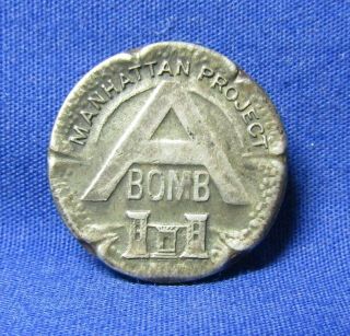 Wwii Sterling Army Manhattan Project A - Bomb Scientist Badge By Whitehead & Hoag