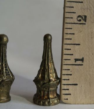 Gilt Cast Brass Bronze Lamp Chandelier Finial Part Vintage Spain 1/8 " Threaded