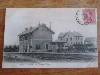 23 Creuse Cpa Chambon Sur Voueize Gare De Budeliere 1905