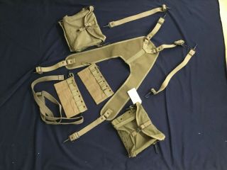Wwii Nos U.  S.  Army Medic Yoke,  Bags,  Inserts,  Cantel Straps & Litter Strap