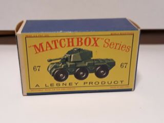 Matchbox Lesney 67 Saladin Armoured Car Empty Box Only