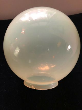 Opalescent Large Round Glass Globe Lamp Shade - Early 20th Century