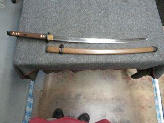 Wwii Japanese Army Officer Late War Sword W/ Scabbard - - - 1945