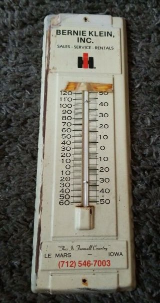 Vintage International Harvester Advertising Thermometer Le Mars Iowa