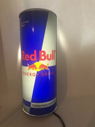 Red Bull Energy Drink Can Lighted Display.  Bar Light/sign 21x12x4