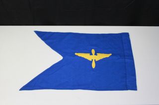 Wwii Aaf Us Army Air Corps Blue Wool Guidon Flag Banner Pennant Rare
