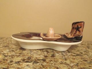 Large Gilley ' s Club Texas Shaped Ceramic Ash Tray & 3 Boxes of Gilley ' s Matches 3