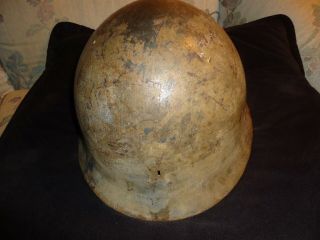 Wwii Japanese Army Helmet With Leather Liner In Good Shape - Nr