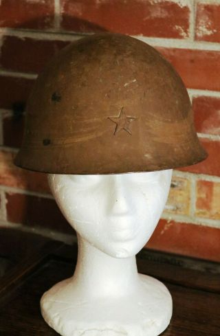 Ww2 Wwii Imperial Japanese Army Helmet " Signed "