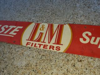 VINTAGE L & M CIGARETTES DOOR PUSH SIGN COUNTRY STORE 3