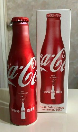 Coca Cola 125th Year Anniversary Alu Bottle 2011 Thailand Aluminium