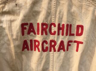 Vintage WWII US MILITARY HBT Aircraft Fairchild Workshop Oshkosh B ' Gosh Coat. 2