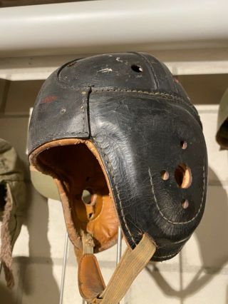 Wwii Us Army Special Services Leather Football Helmet