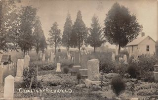 G89/ Rich Hill Ohio Rppc Postcard C1910 Cemetery Mt Vernon Knox County