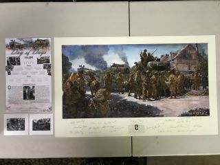 James Dietz " Days Of Days " Publisher Proof Print Signed By 20 Veterans