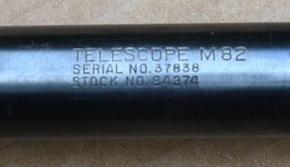 Vintage Ww2 U.  S.  Army M82 Sniper Scope,  Exc Cond
