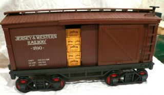 Vintage Jim Beam Large Scale Box / Cattle Train Car Jersey & Western Railway 2