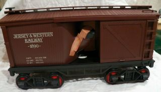 Vintage Jim Beam Large Scale Box / Cattle Train Car Jersey & Western Railway 3
