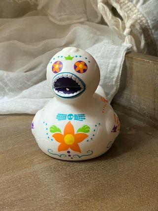 World Market Day Of The Dead Los Muertos Rubber Ducky Kitsch Knick Knack Toy