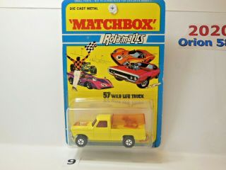 Matchbox Blisterpack Superfast 57 Wild Life Truck - - - 9 - - - -