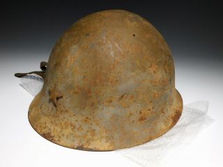 Authentic WW2 Japanese Imperial Army Type 90 Helmet W/ Star Emblem 2