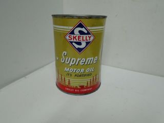 Skelly Supreme Quart Metal Oil Can