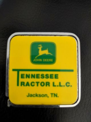 VINTAGE JOHN DEERE TAPE MEASURE BARLOW YELLOW PANEL Tennessee Tractor Jackson TN 2