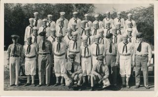 Wwii Oct 4 1944 Us Navy Seabees Group Hawaii 5x8 Photo 125th Ncb,  Camp Andrews