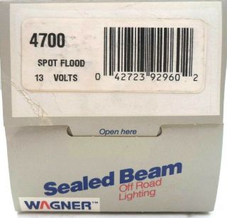 (2 Lamps) Wagner 13V Clear Beam Flood/Spot Light 4700 2