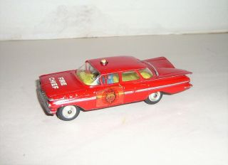 Vintage Corgi Chevrolet Impala Fire Chief Toy Car