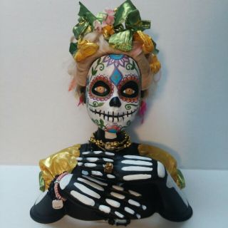 Day Of The Dead Hand Painted Barbie Head