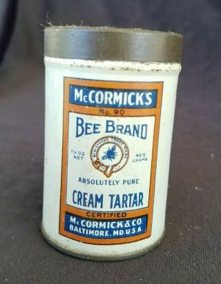 Old Advertising Spice Tin Mccormick 