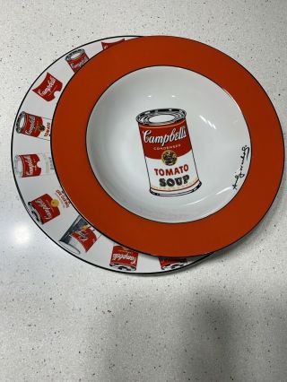 Andy Warhol Campbell’s Soup Block Art Plate And Bowl Set