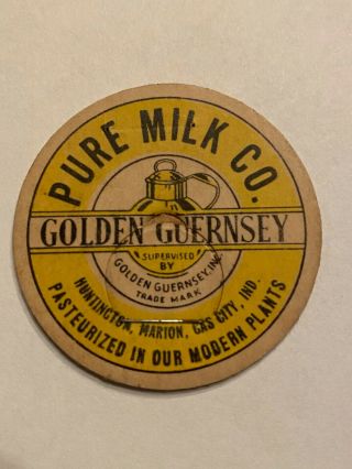 Pure Milk Co.  Dairy Bottle Cap Huntington Gas City Marion In Ind Indiana