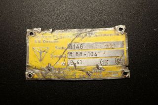 Junkers Ju - 88 Factory Producer Plate