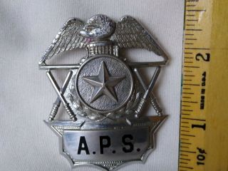 Vintage Ed Jones & Co Oakland CA A.  P.  S.  Cap Badge Pin 2