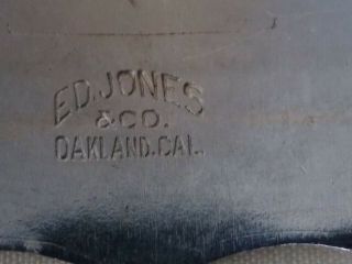 Vintage Ed Jones & Co Oakland CA A.  P.  S.  Cap Badge Pin 5