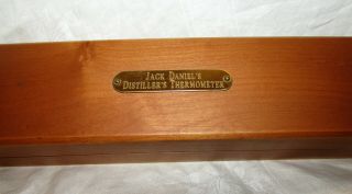 Vintage Jack Daniels Distillers Thermometer in Wooden Box w/Brass Label 3
