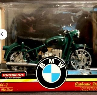 Vintage Tootsietoy Bmw 1960 R60 - 2 1:10 Scale 3303 Die Cast Motorcycle Rare Nib