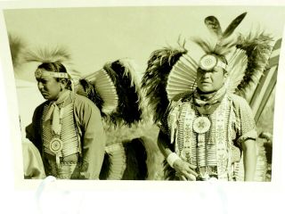 Traditional Native American Ceremonial Pow Wow Dancers B&w Photo 5 " X 7 "
