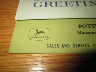1965 John Deere Advertising Calendar Potter Sales & Service Mauston WI 2