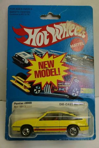 Hot Wheels Yellow Pontiac J 2000 3917 - 1981 Hong Kong - Mip