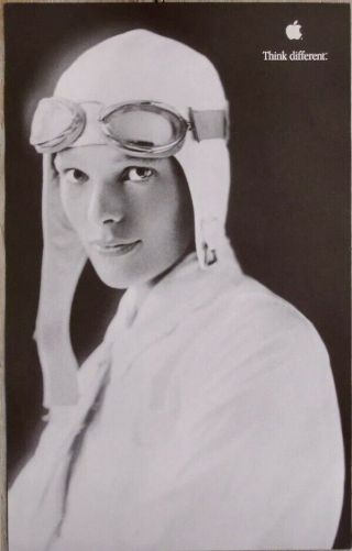 Apple Think Different Poster - Amelia Earhart - 11x17 -