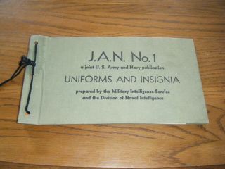 J.  A.  N.  No 1 Uniforms And Insignia Pub By Military Int.  - 1943 - 44 Book