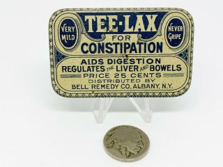 1915 Vintage Tee - Lax Tablets Liver Bowels Medicine Tin Advertising Drug Pharmacy