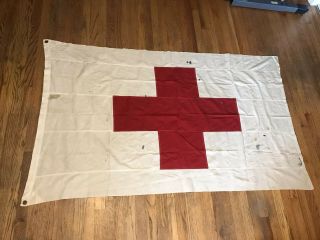 Wwii Us Bulldog Bunting Dettra 4’x6’ Medical Red Cross Flag (no Holes)