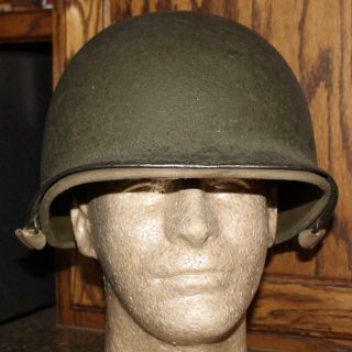 Wwii Us Army/usmc/usn M - 1 Helmet Steel Pot 76c First Liner Hawley Named