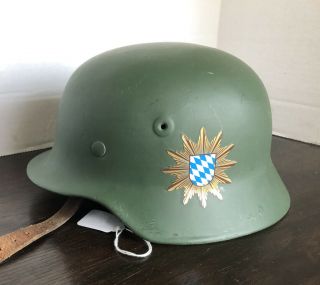 Post Ww2 Bavarian / German Style Helmet Bavarian Police