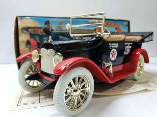 Ertl 1917 Maxwell Touring Race Car Texaco Oil Bank,  Vintage Diecast Collectable