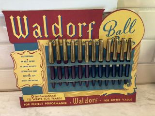Waldorf Ball Pens Display From Old West Texas Drug Store That Went Out Of Busine